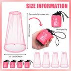 HESTYA 4 Pack Mosquito Net Face Mesh Net Protecting Net for Outdoor Hiking Camping Climbing Mosquito Fly Insects Preventing(Pink