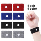 TOULIFLY Travel Wristbands, Anti Nausea Bands, Travel Motion Sickness Relief Wrist Band,Natural Nausea Relief, 4-Pair