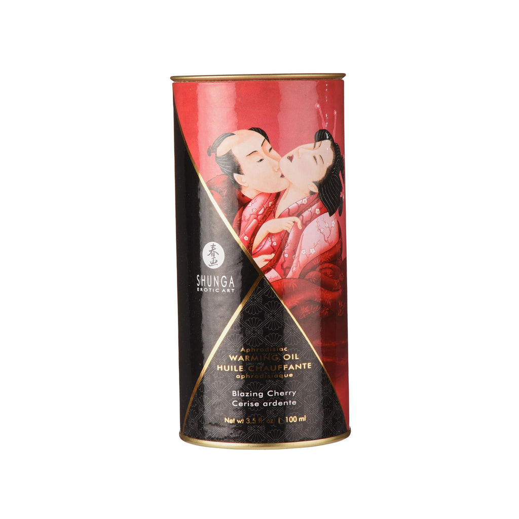 Shunga Warming Massage Oil 3.5 Fluid Ounces (Cherry)