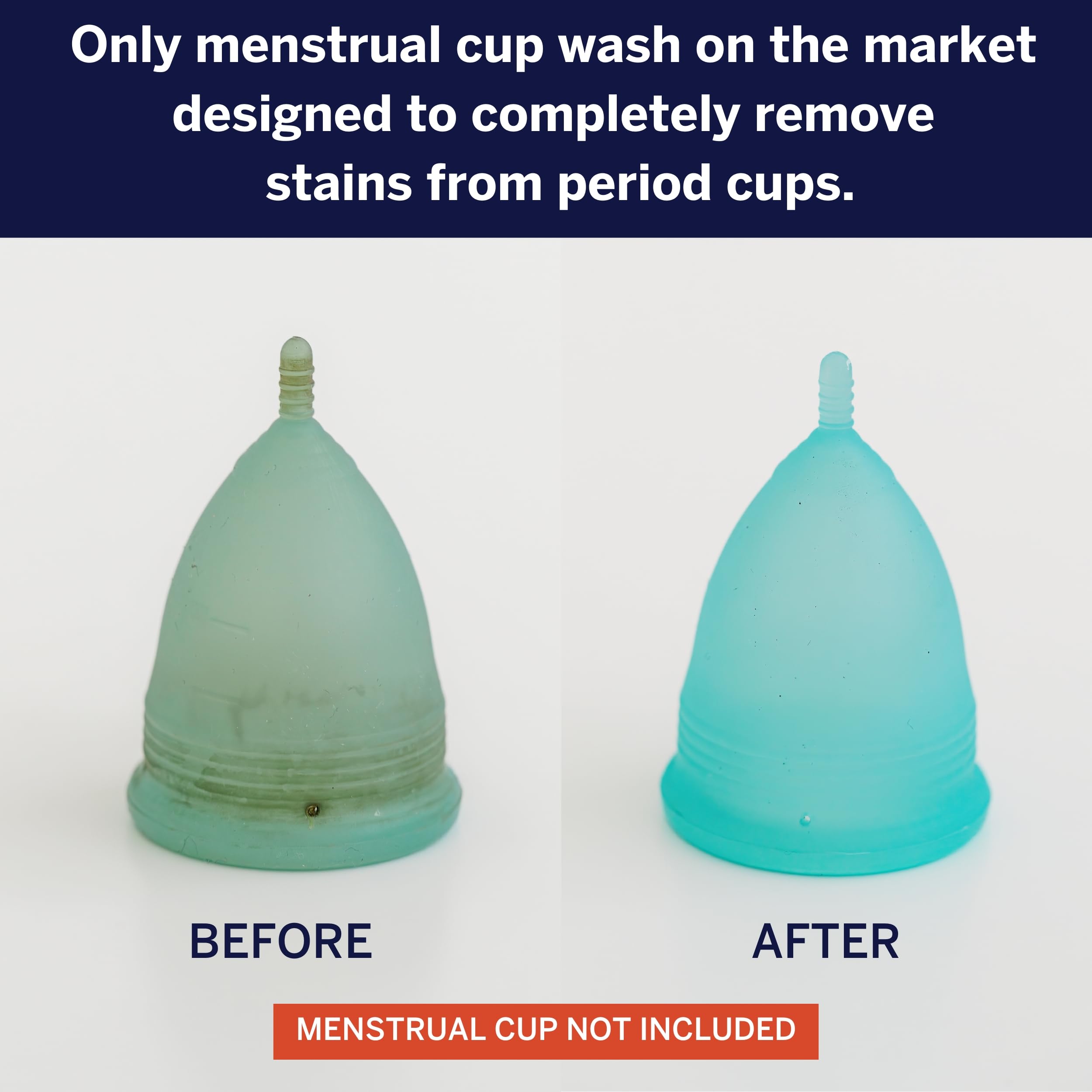 Pixie Cup Stain Remover for Wash Menstrual Cup - The Only Sterilizer Cleaner that Will Remove Stains On Your Reusable Menstrual