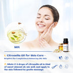 HIQILI Citronella Essential Oil, 100% Pure for Diffuser,Massage-10ml