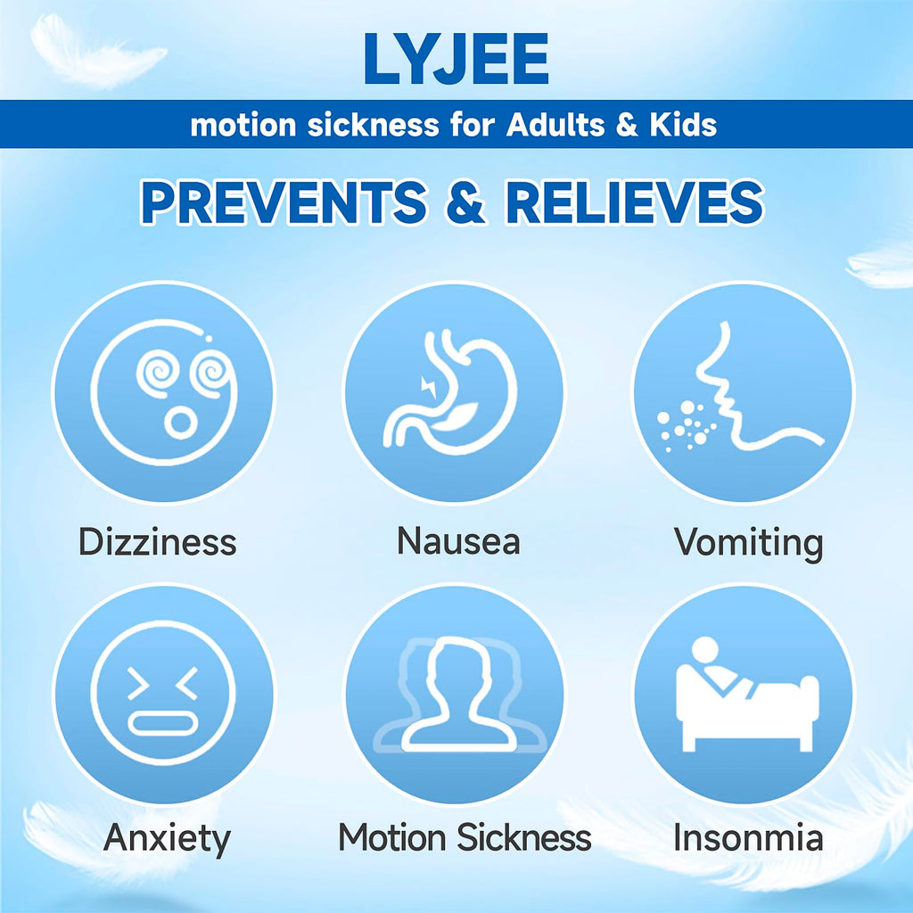 LYJEE Motion Sickness Bands Anti Nausea Wristband for Adult and Kids Morning Sickness Relief for Pregnant Women Acupressure Naus