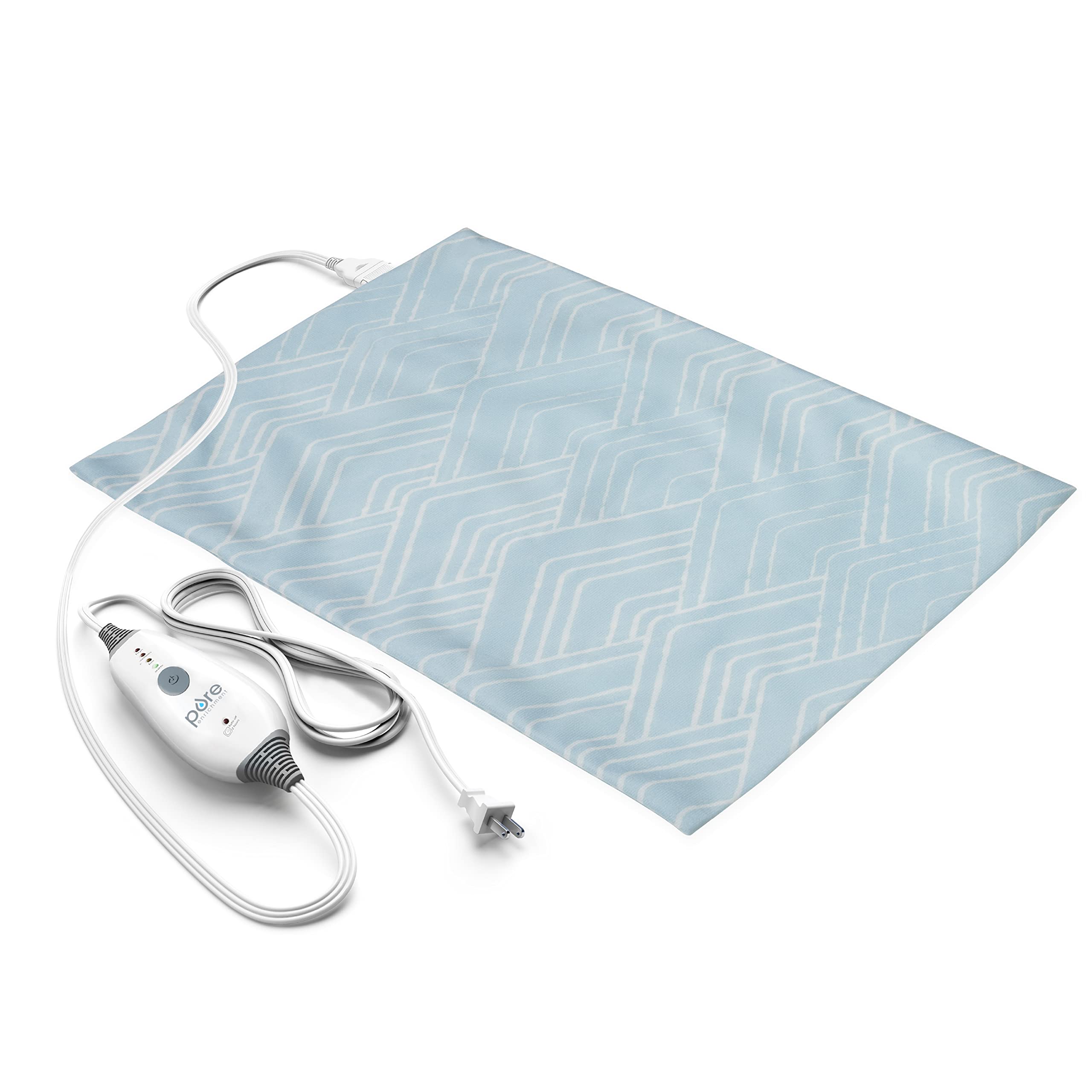 Pure Enrichment PureRelief Express Designer Series Electric Heating Pad - 12 x 15 Fast-Heating with 4 Heat Settings, Machine-Was