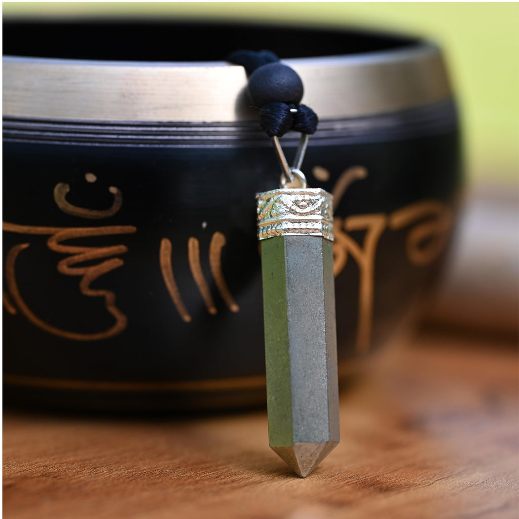 Sugandha Wellness Pyrite Healing Crystal Necklace - Abundance & Luck Magnet. Prosperity, Wealth & Protection. Jewelry Gift for Y