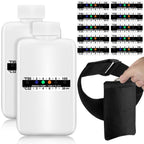 Remagr 14 Pcs Urine Show Complete Kit 2 Portable Empty Bottles 10 Adhesive Temperature Show Strip Hidden Leg Strap Urine Oxford 