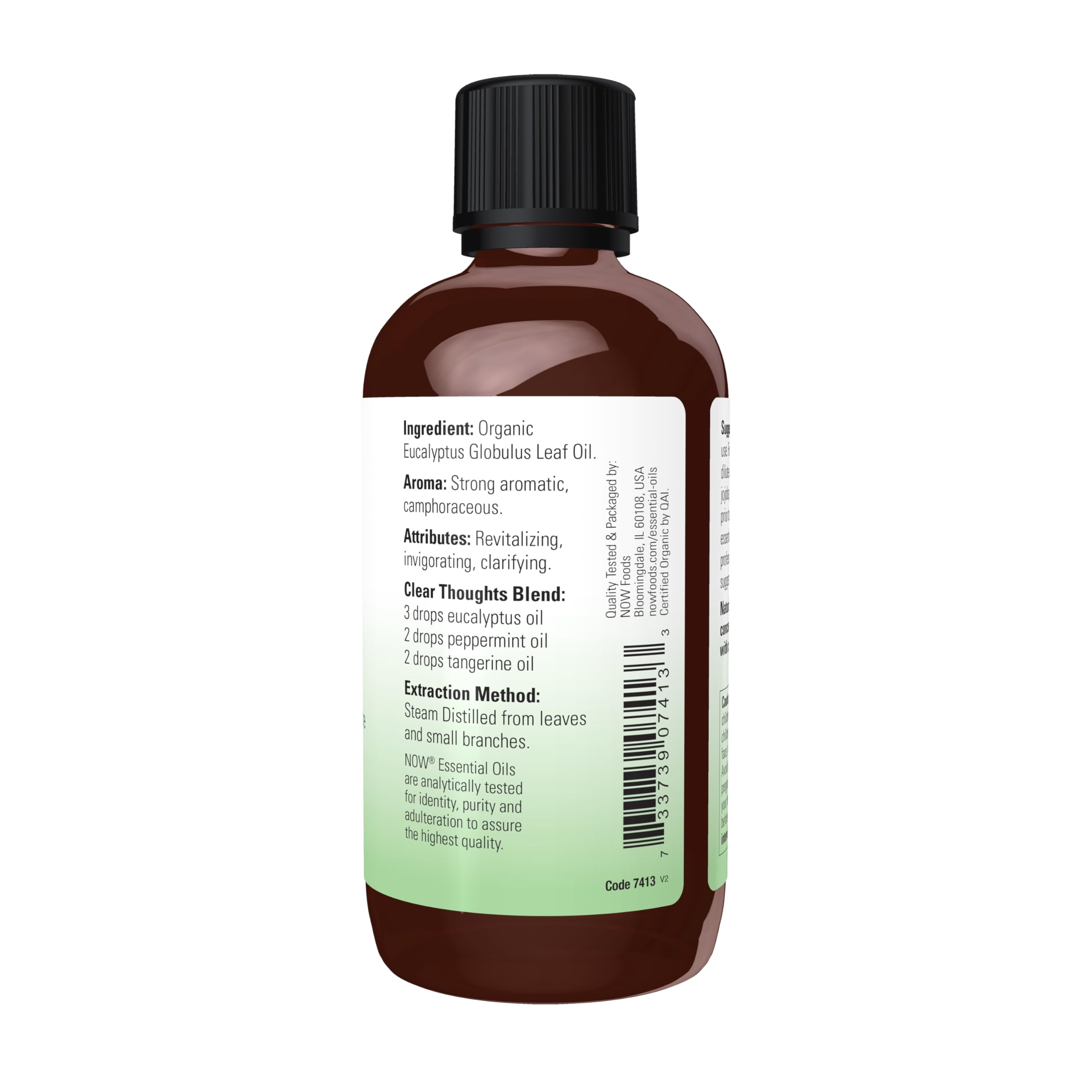 NOW Foods Essential Oils, Organic Eucalyptus Globulus Oil, Clarifying Aromatherapy Scent, Steam Distilled, 100% Pure, Vegan, Chi