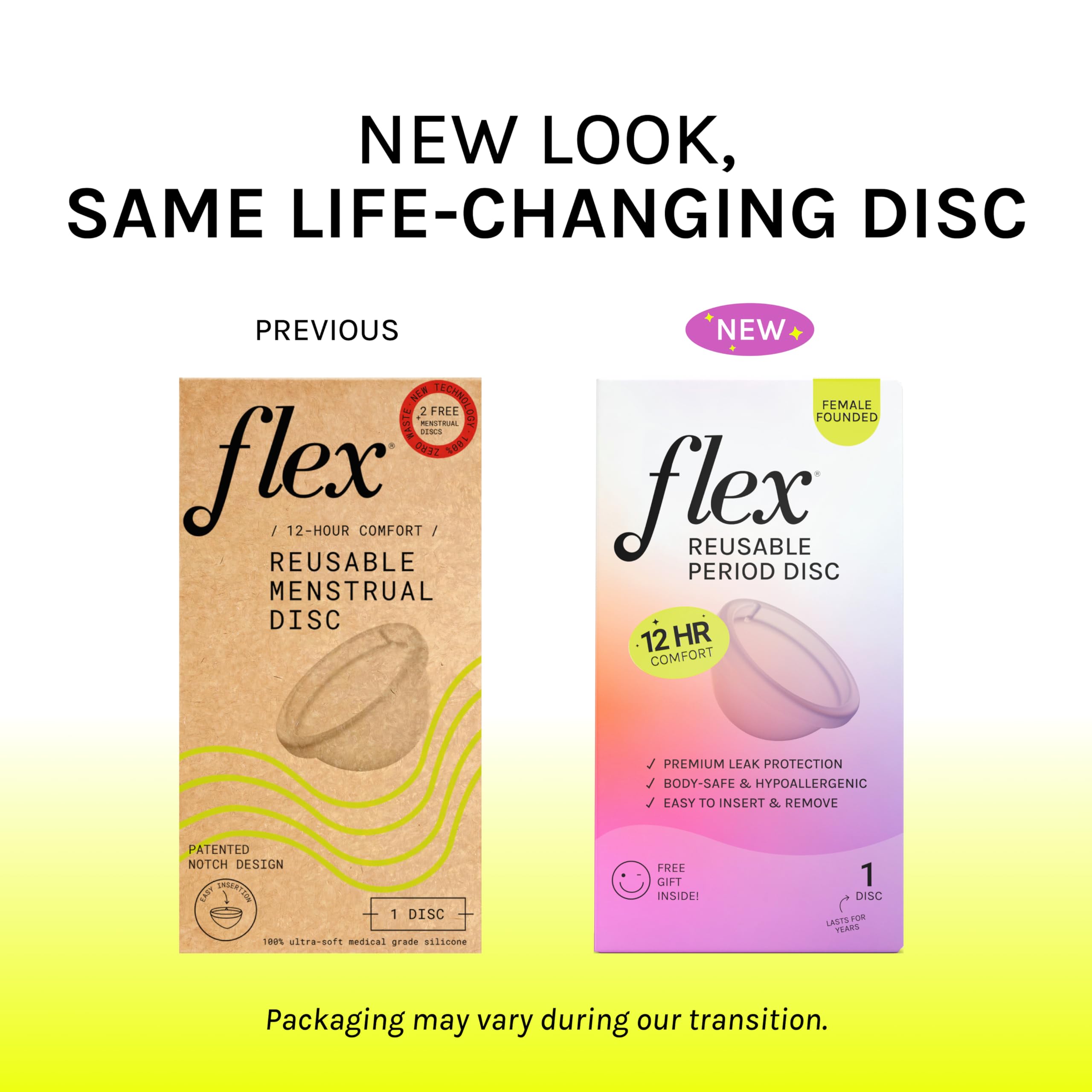 Flex Reusable Disc | Reusable Menstrual Disc | Tampon, Pad, and Cup Alternative | Capacity of 6 Super Tampons | Lasts for Years