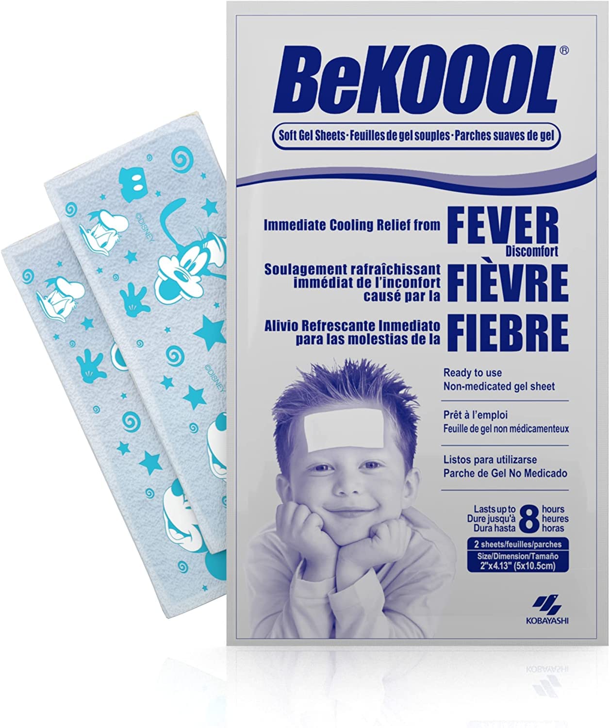 BeKoool Soft Gel Sheets for Kids, White, 4 Count (Pack of 12)