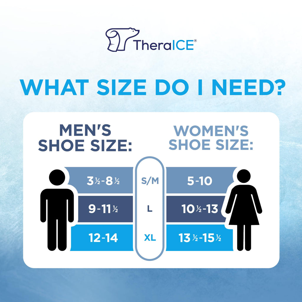 TheraICE Ankle Ice Pack Wrap for Swelling, Reusable Ankle Ice Pack for Sprained Ankle Injuries, Cold Therapy Sock Compression, P