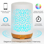 Earnest Living Smart Wifi Essential Oil Diffuser White Ceramic Diffuser 250 ml with Alexa Google Home App Phone Control LED and