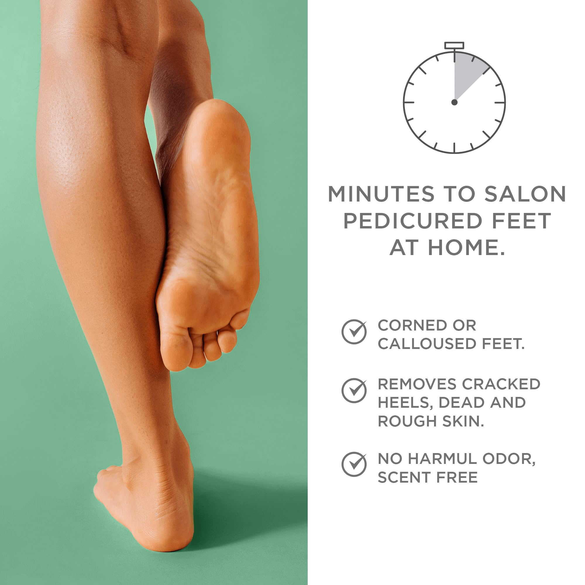 Lee Beauty Professional Callus Remover for Feet - Peppermint, Powerful Formulation - Extra Strength Gel, Home Pedicure Foot Spa