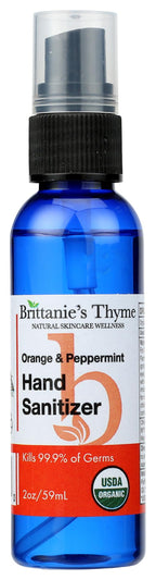 Brittanies Thyme Organic Orange Hand Sanitizer, 2 OZ