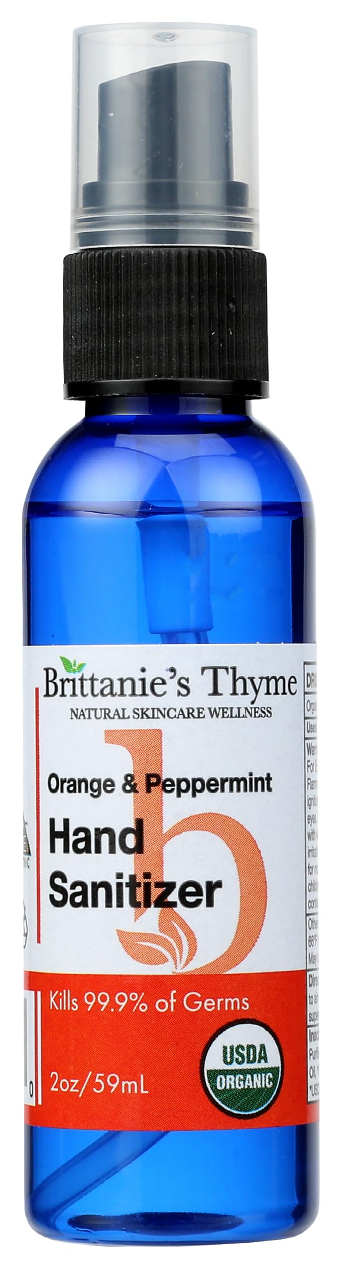 Brittanies Thyme Organic Orange Hand Sanitizer, 2 OZ