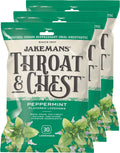 Jakemans Throat & Chest Menthol Cough Suppressant Peppermint - 30 Lozenges (3 Pack)