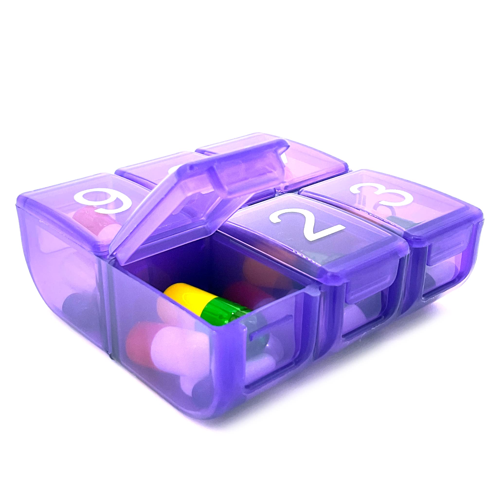 e-Pill 6 Times a Day x 7 Day Weekly Pill Organizer, Vitamin, and Medicine Box - Multicolor