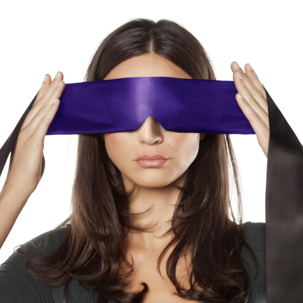 FRESHME Satin Eye Mask - Soft Sleep Mask Adjustable Eye Cover Blindfold for Night Meditation Travel Nap Sleep Eye Mask for Women