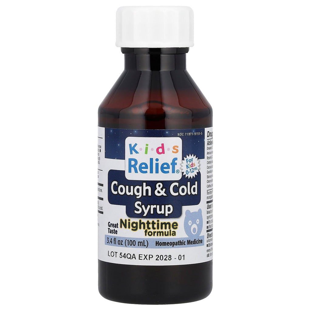 kids Relief Cough & Cold Syrup Nighttime Formula 3.4oz