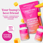 Pink Stork Morning Sickness Sweets, Organic Mango Ginger Candy with Vitamin B6 for Morning Sickness, Motion Sickness, Prenatal H