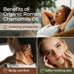 Gya Labs Organic Roman Chamomile Essential Oil for Diffuser - 100% Pure Natural Organic Roman Chamomile Oil for Skin & Hair, Rel