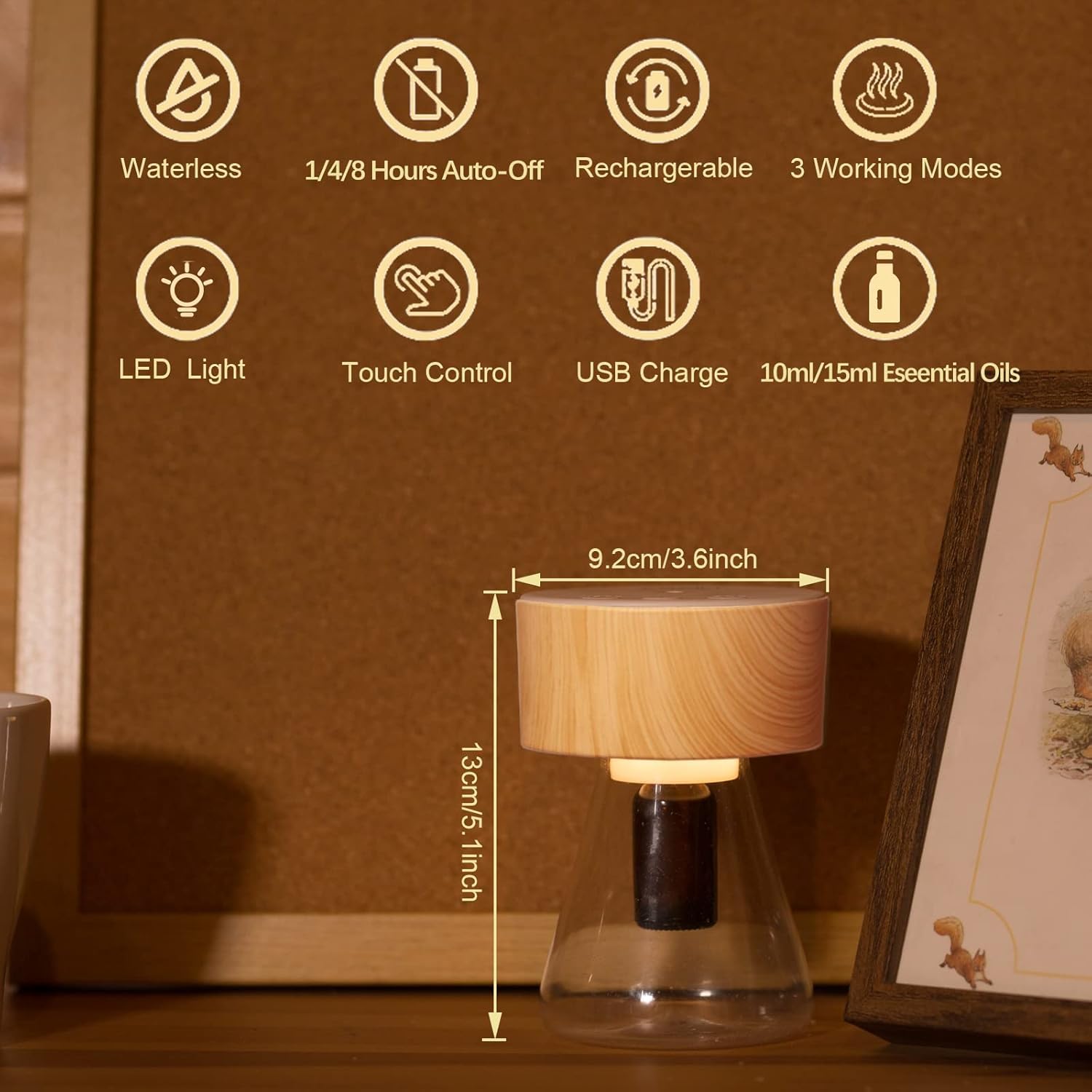 LOXIM Twilight Aromatherapy Diffuser with Sweet Dreamscape Essential Oil Blends, Atomizing Technology Diffuser with Essential Oi