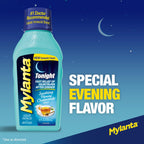 Mylanta Heartburn and Gas Relief, Liquid Antacid, Tonight Formula, Honey Chamomile Flavor, 12 Fl Oz