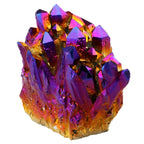 SUNYIK Purple Aura Titanium Quartz Crystal Cluster,Drusy Flame Geode Gemstone Specimen Figurine(0.4-0.5lb)