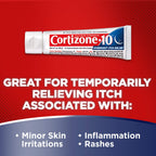 Cortizone 10 Maximum Strength Overnight Itch Relief 1 oz., Lavender Scent, 1% Hydrocortisone Anti-Itch Creme