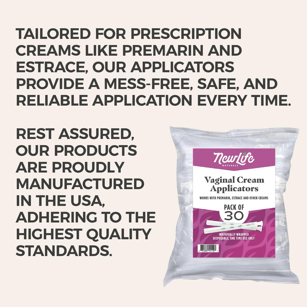 Disposable Plastic Vaginal Applicator Pack: Hygienic Threaded Injector to Fit Preseed Lubricant, Estrace, Personal Lube and OTC