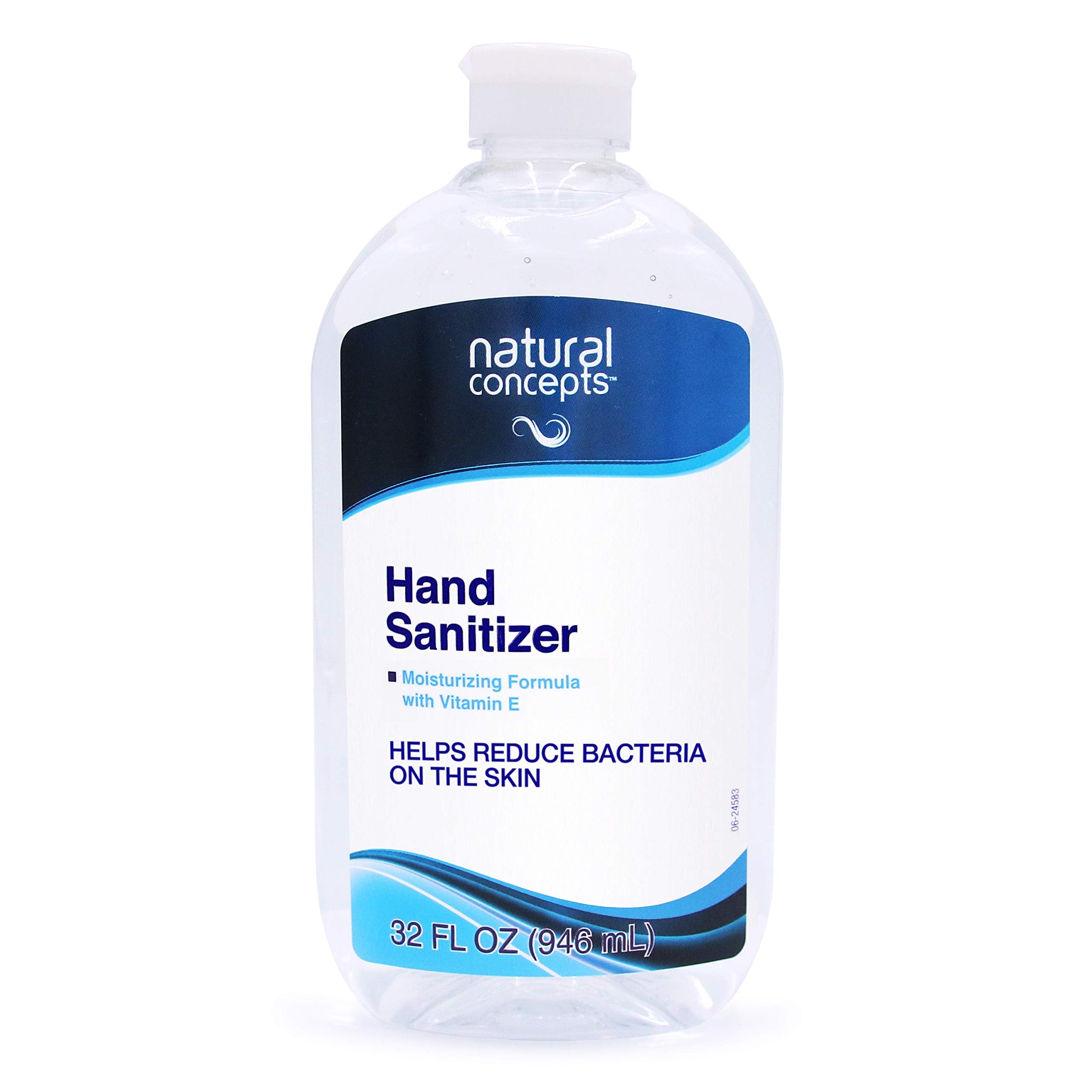 NATURAL CONCEPTS | Hand Sanitizer Gel, 32-oz Bottle, 4-Pack (128oz Bulk Pack), with Vitamin E, 65% Ethyl Alcohol | Made in Canad