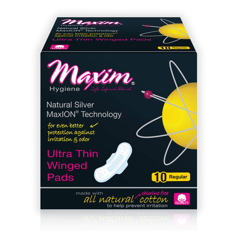 Maxion Ultra Thin Winged Pads Regular 10 Count