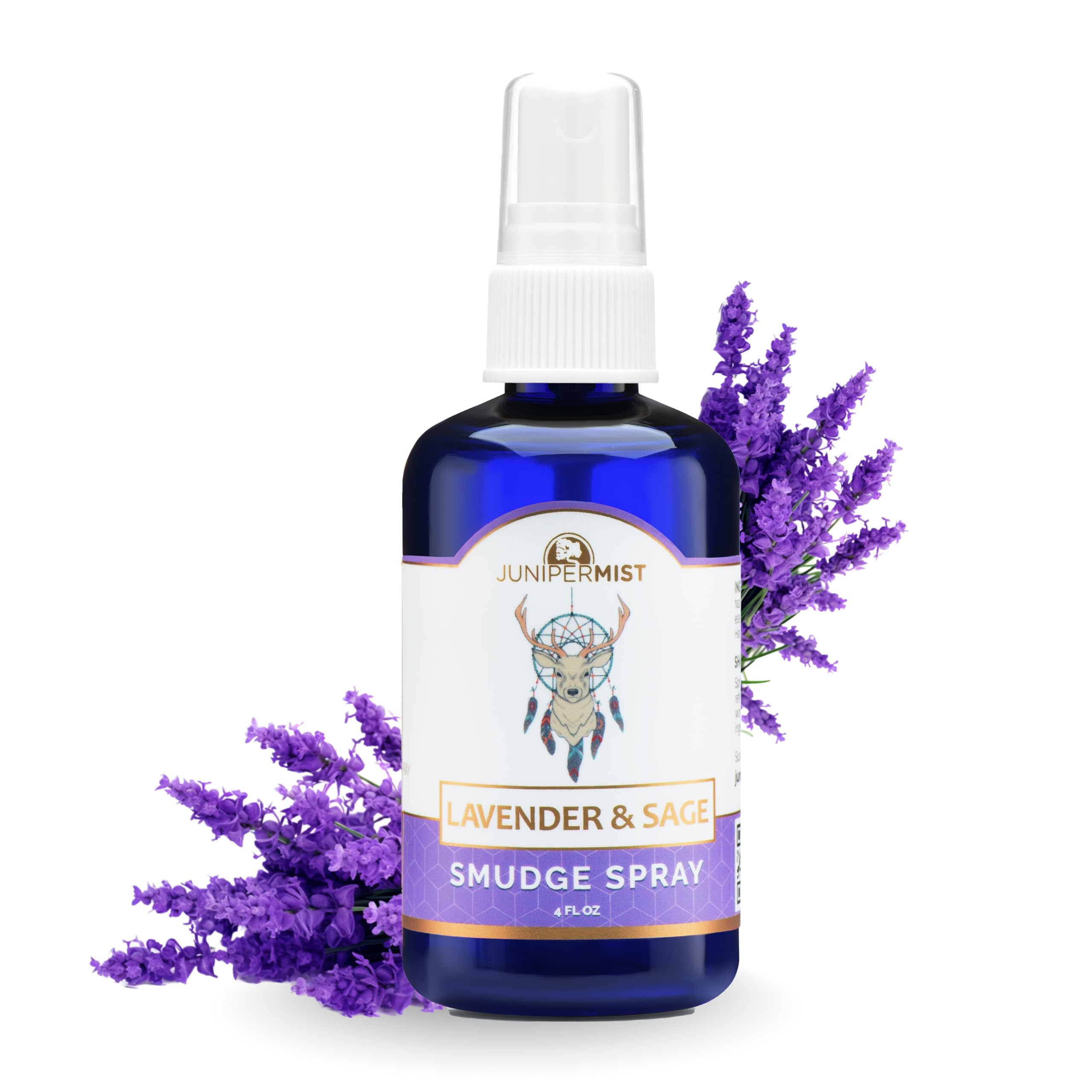 Lavender and Sage Smudge Spray (4oz) Calm & Clear - Smudge Mist for Cleansing Negative Energy - Smokeless Sage Water Spiritual R