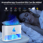 Salt Lamp Diffuser 2 in 1 Flame Diffuser 250ml Himalayan Salt Lamp Diffusers for Home Colorful Essential Oil Diffusers White Aro