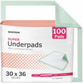 McKesson Super Underpads, Incontinence Bed Pads 30 x 36 [100 Count], Moderate Absorbency, Disposable Chux Pads for Adults, Elder