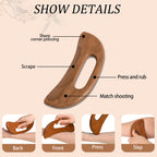 Wooden Cellulite Massager, Body Guasha Tool Lymphatic Drainage Massager Muscle Scraper Back Massage Tool Relieve Muscle Fatigue,
