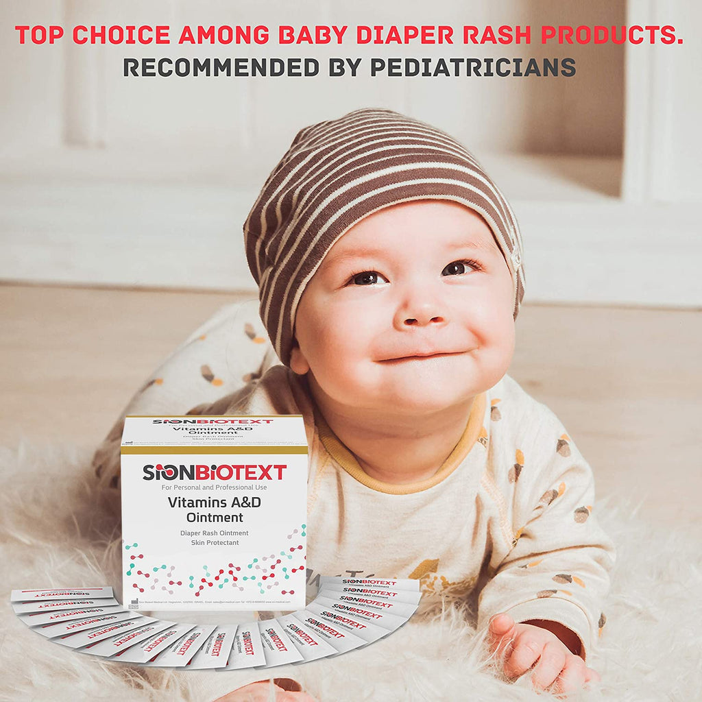 A and D Ointment by Sion Biotext Baby Diaper Rash Vitamin A + D Healing Cream for Dry Irritated Skin, Cuts, Burns Soothing Baby