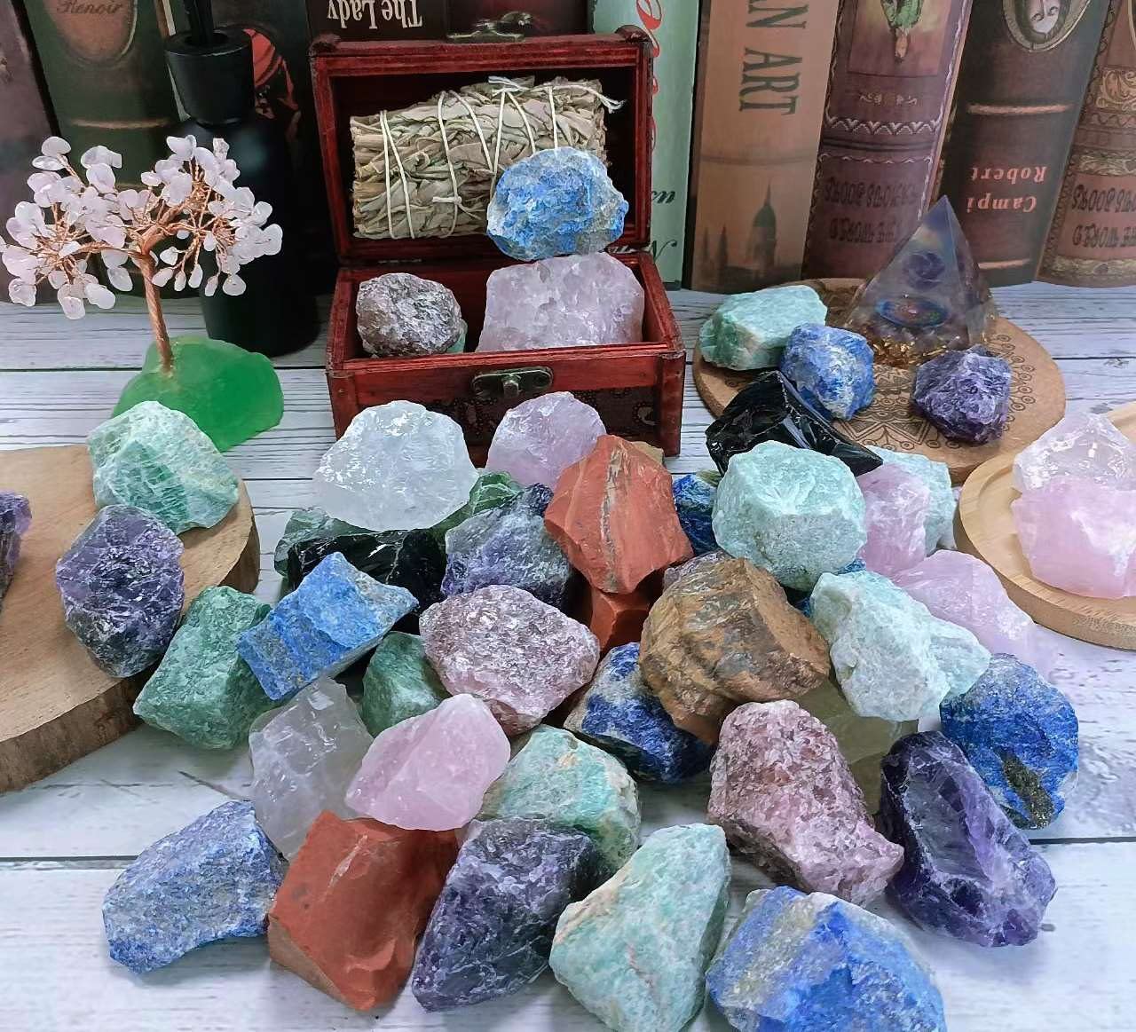 LAIDANLA Amethyst Natural Rough Stones Crystal Large Raw Crystals Bulk 1.5-2inch Healing Gemstones for Reiki Healing Tumbling Fo