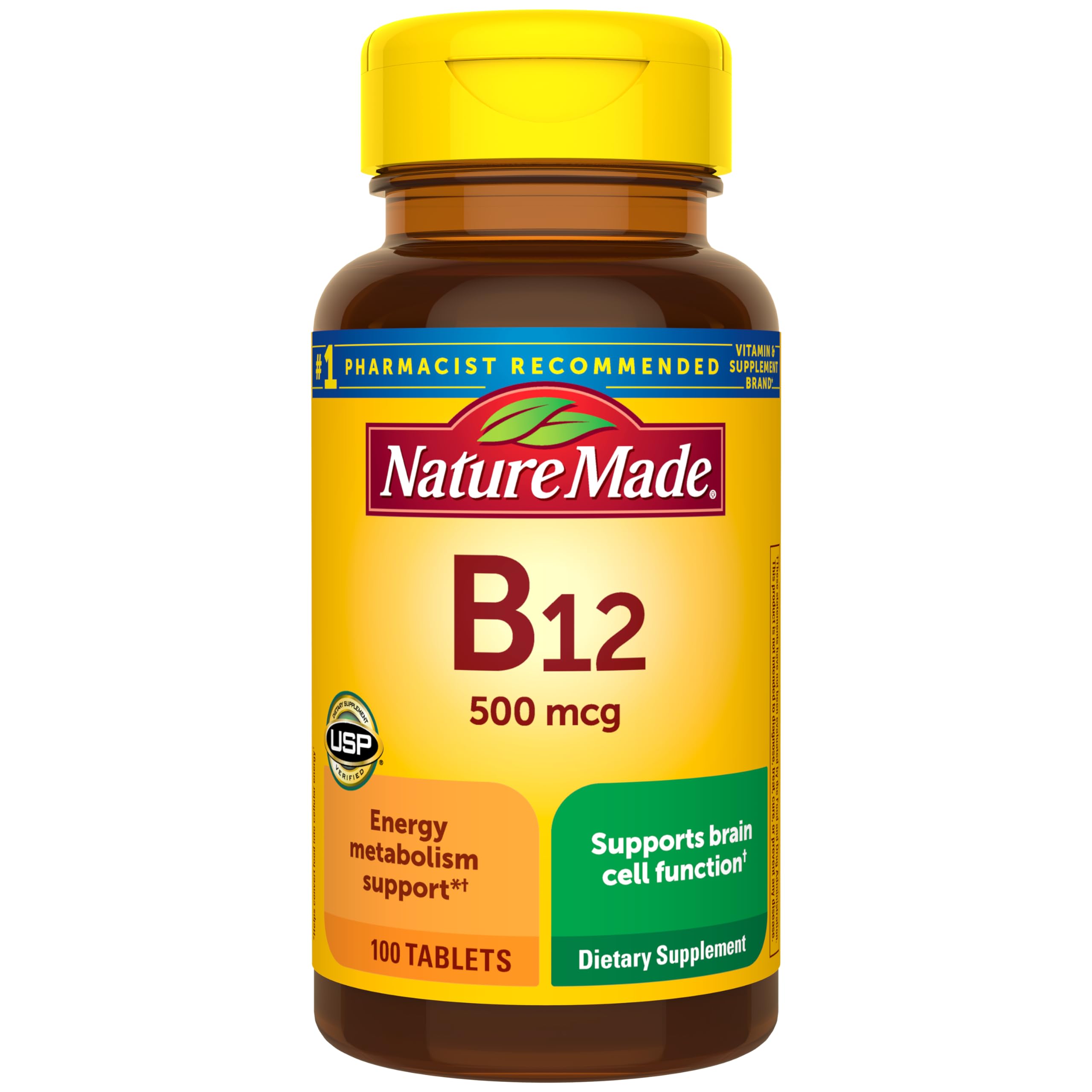 Nature Made Vitamin B12 500 mcg. Tablets 100 Ct