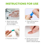 Lancets for Diabetes Testing - 30 Gauge Diabetic Lancets for Blood Testing and Glucose Testing - Fits Most Lancing Devices - Ste