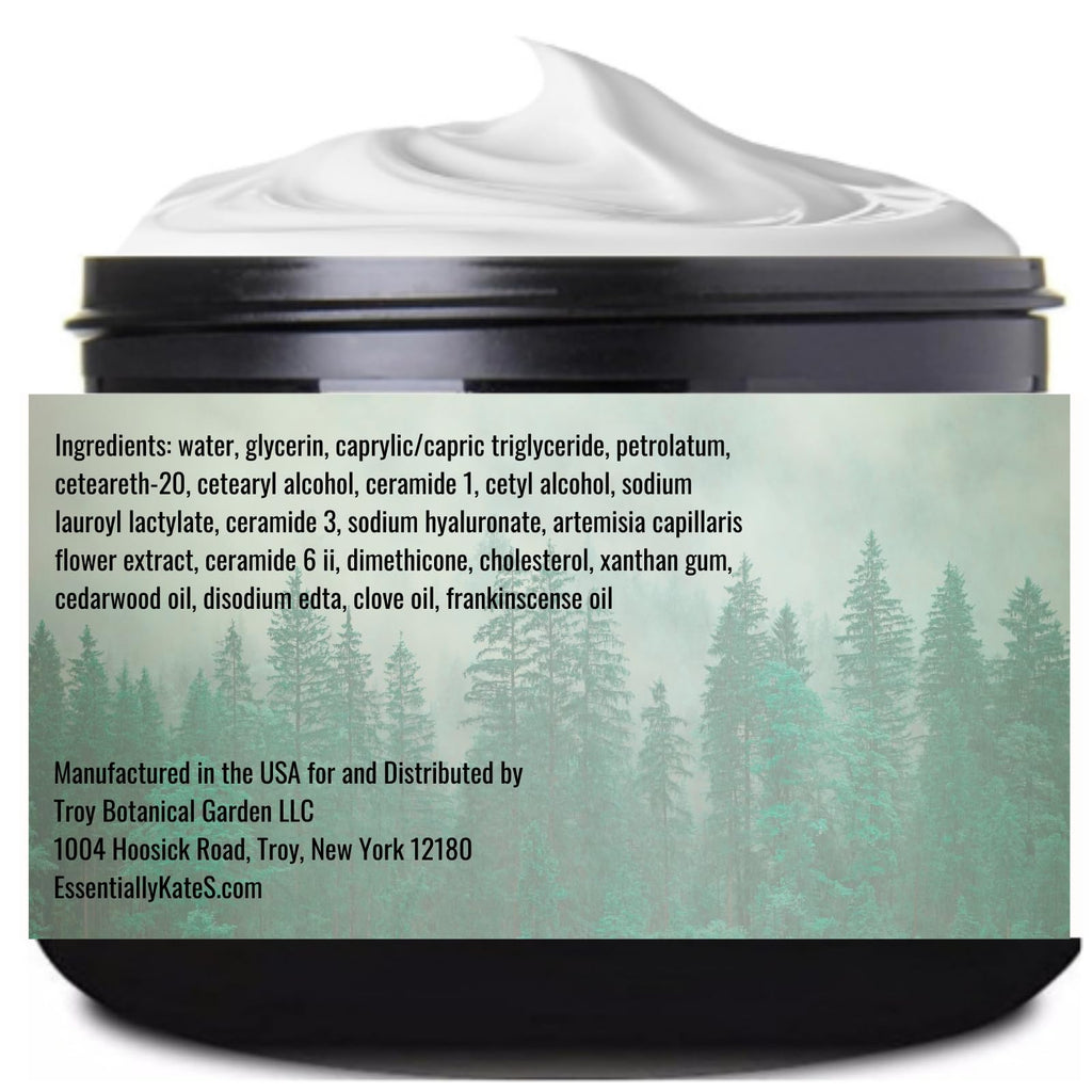Cedarwood + Clove + Frankincense Woodland Blend Lotion 4 oz - enriched with Ceramide 1, 3, and 6II - a grounding body therapy cr