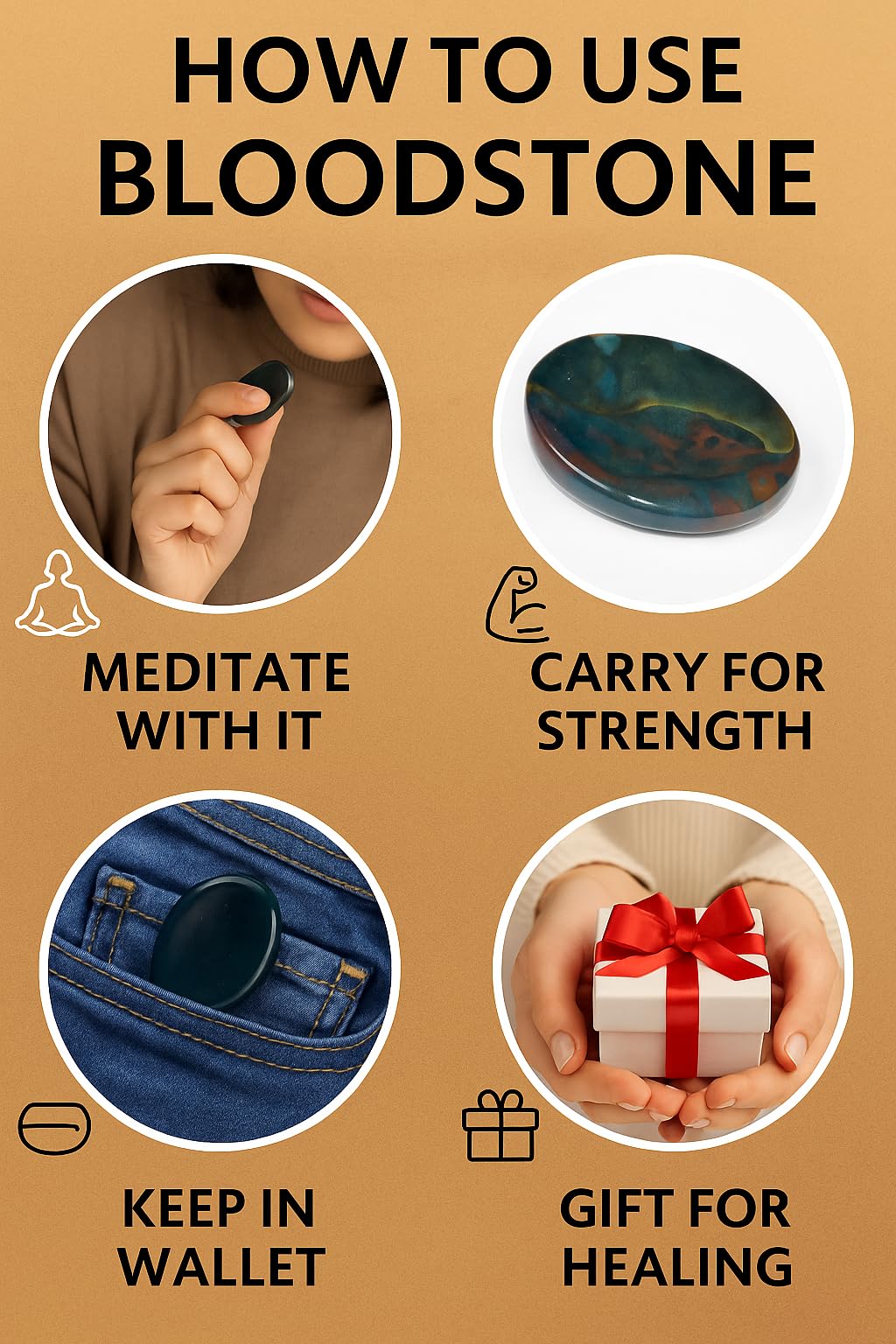 Selenite Worry Stone - Genuine Polished Palm & Thumb Stone for Clarity, Energy Cleansing & Crown Chakra - Travel Gift Crystal