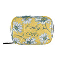 Custom Pill Box 7 Day Pill Case Bag Daisy Flowers Personalized Name Travel Pill Organizer Bag with Zipper Portable Weekly Case C