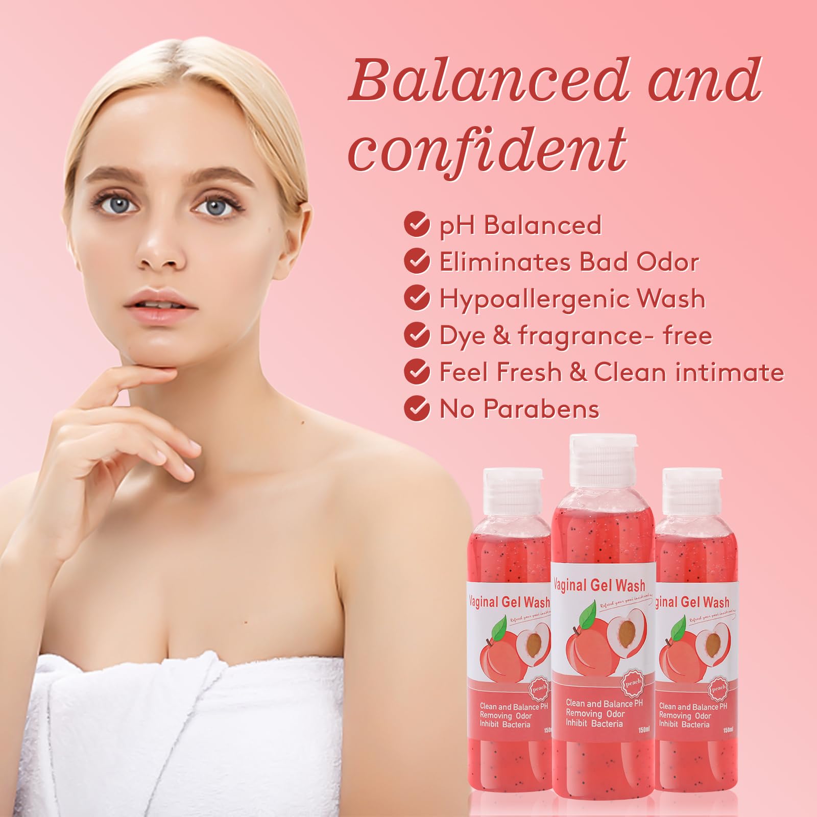 Feminine Wash & Yoni Oil & Yoni Soap Set for Women, Yoni Wash for Vaginal Ph Balance Remove Odor Moisturizing, 1 Fl.Oz Feminine