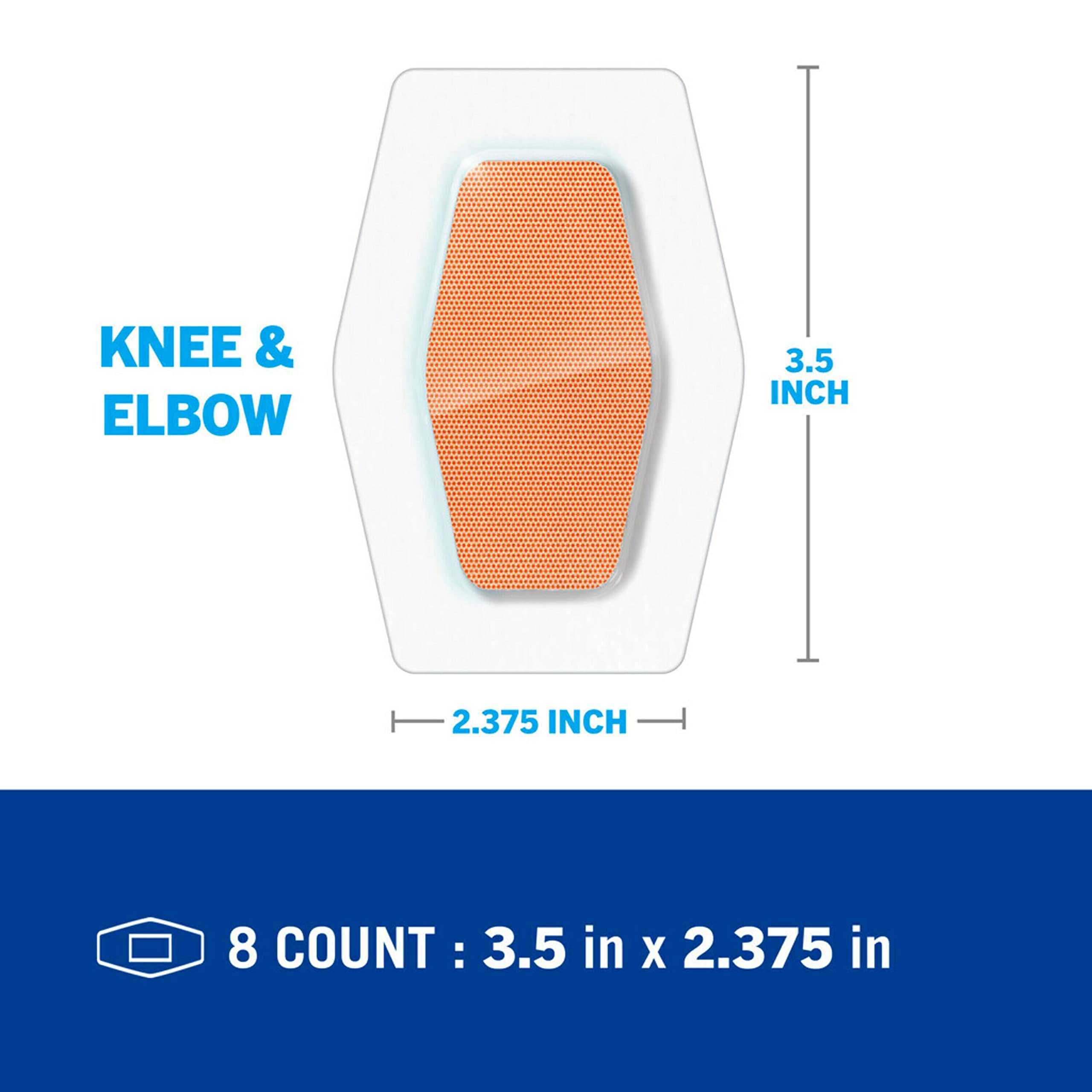 Nexcare Waterproof Bandages, Stays on in the Pool, Holds for 12 Hours, Clear Bandages for Knees and Elbows - 8 Pack Waterproof B