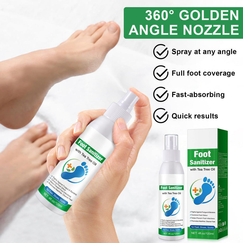 Tea Tree Oil Foot Spray, Transparent Foot Spray Refreshing, Natural Tea Tree Oil Spray 120ML