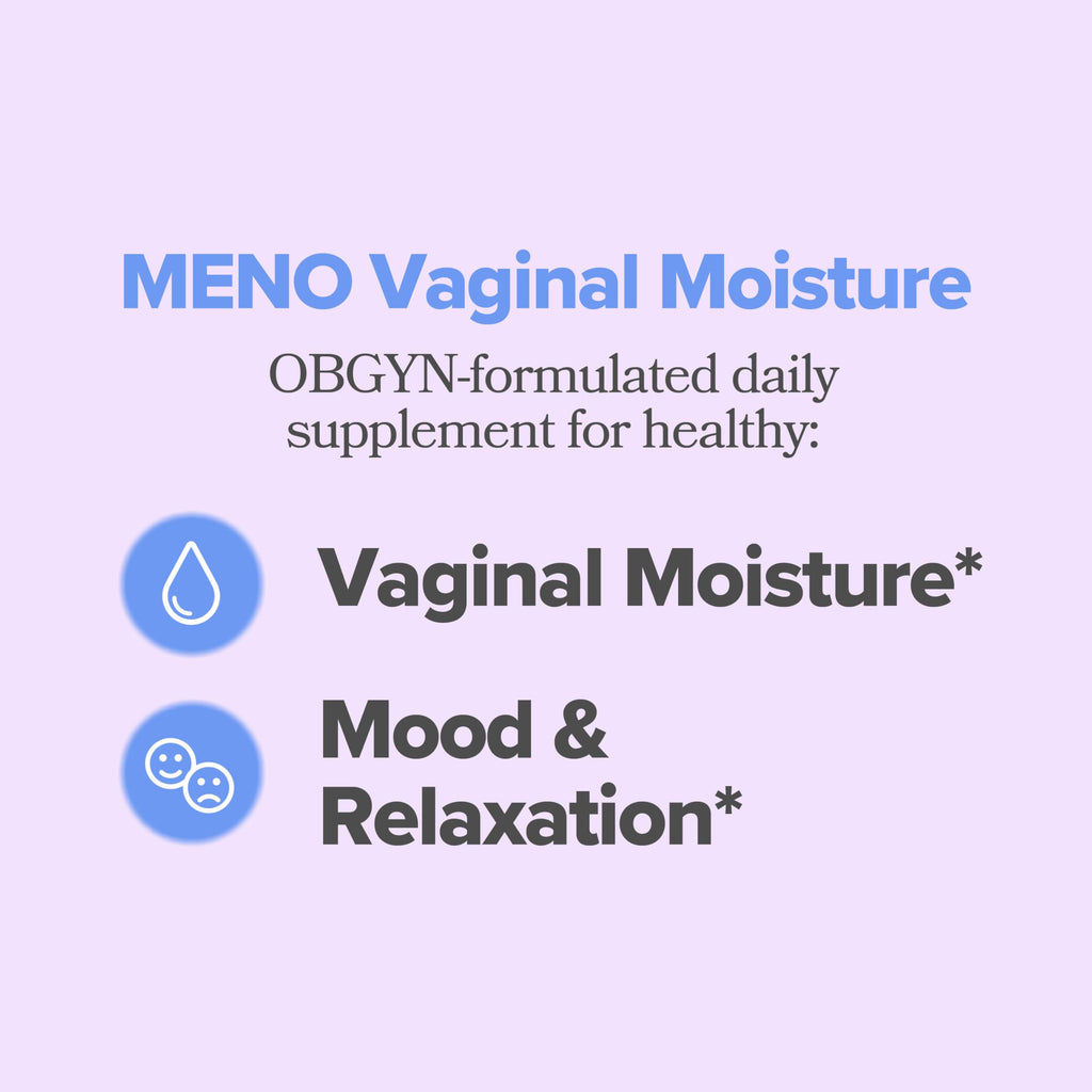 MENO Vaginal Moisture Support Capsules - OBGYN-Formulated to Support Healthy Vaginal Moisture, Mood & Relaxation - Hormone-Free