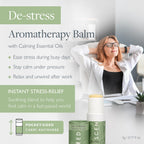 Scentered Aromatherapy Stress Relief Balm Stick - De Stress Essential Oil Roll On Calm Carry for Relaxation - 100% Natural Stres
