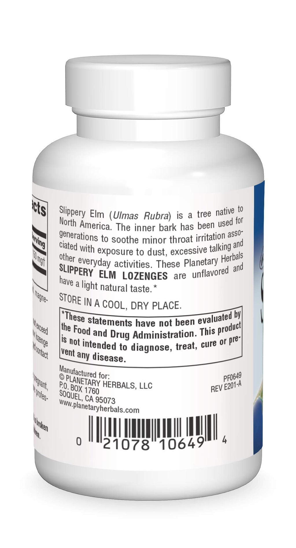 Planetary Herbals Slippery Elm Lozenges, Herbal Throat Support, 100 Lozenge