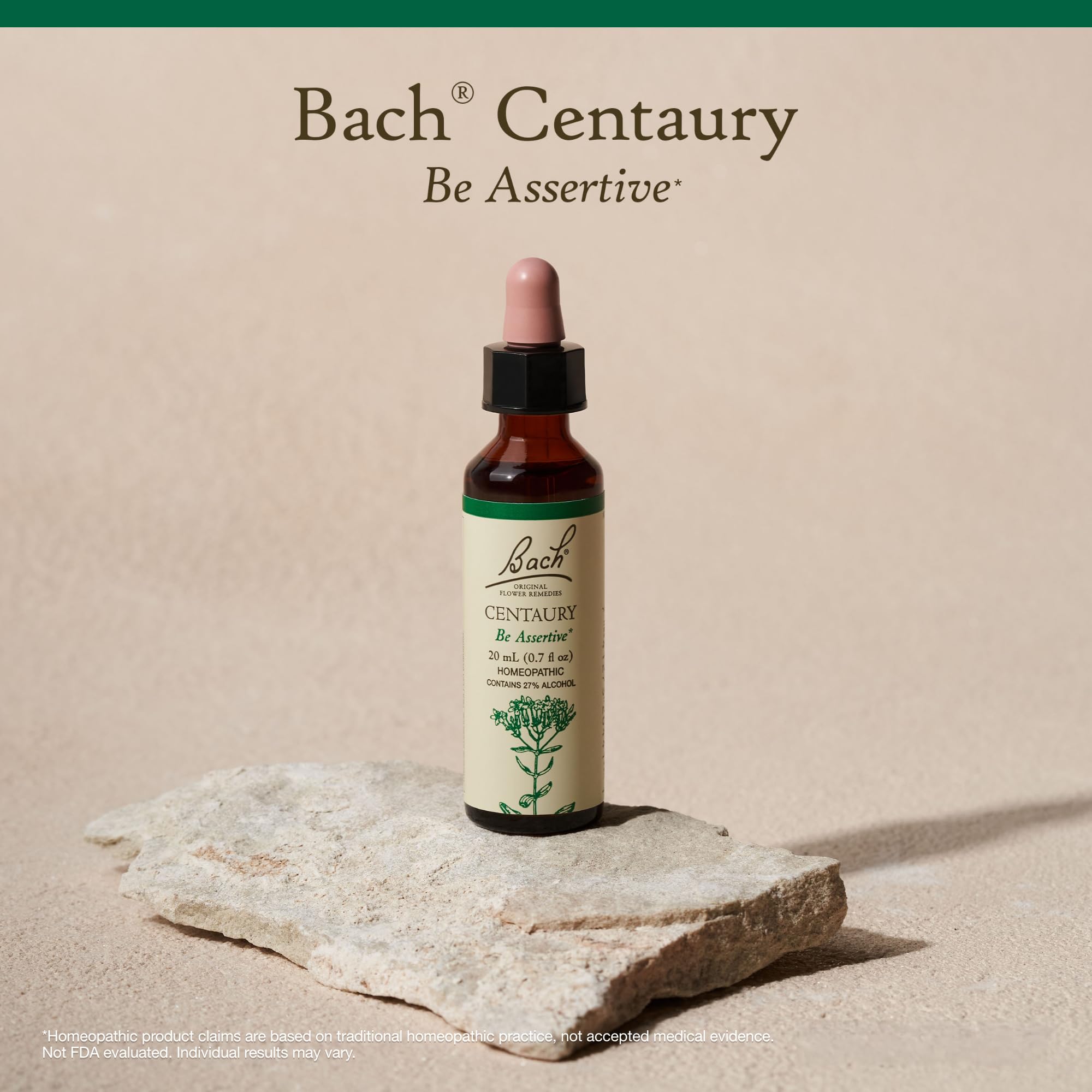 Bach Original Flower Remedies, Centaury - Be Assertive - Natural Homeopathic Flower Essence for Emotional Balance - Vegan, Glute