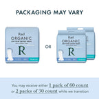 Rael Incontinence Pads for Women, Organic Cotton Cover, Postpartum Essential, Heavy Absorbency, Bladder Control, 4-Layer Core wi