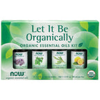 Let It Be Organically Organic Essential Oils Kit Now Foods 4 (10ml Bottles) Kit